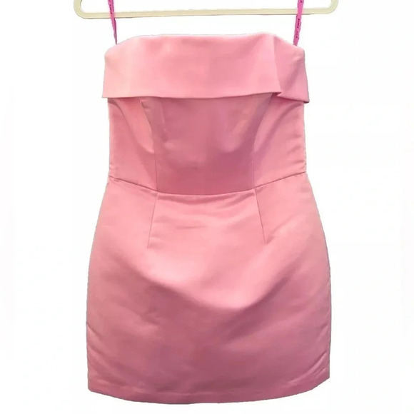 Vintage Betsey Johnson Baby Pink Satin Mini Dress. Size 8 - Picture 2 of 4